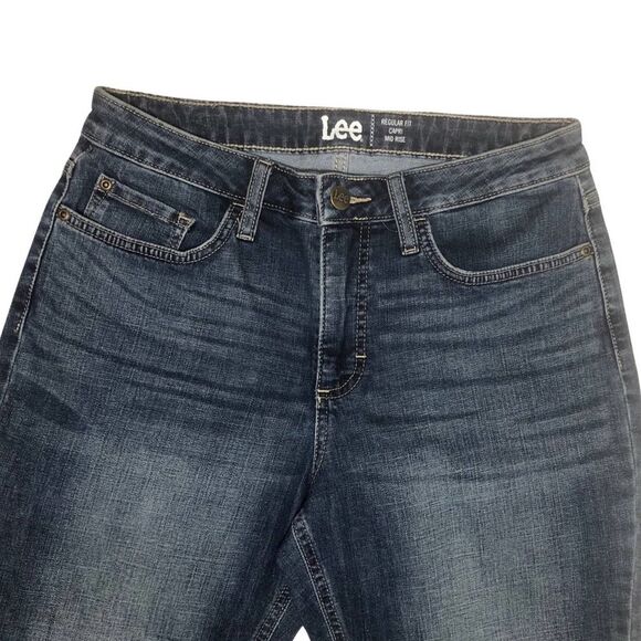 Lee NWOT Jean Capris 8M Denim Mid Rise Regular Fit - Picture 3 of 13